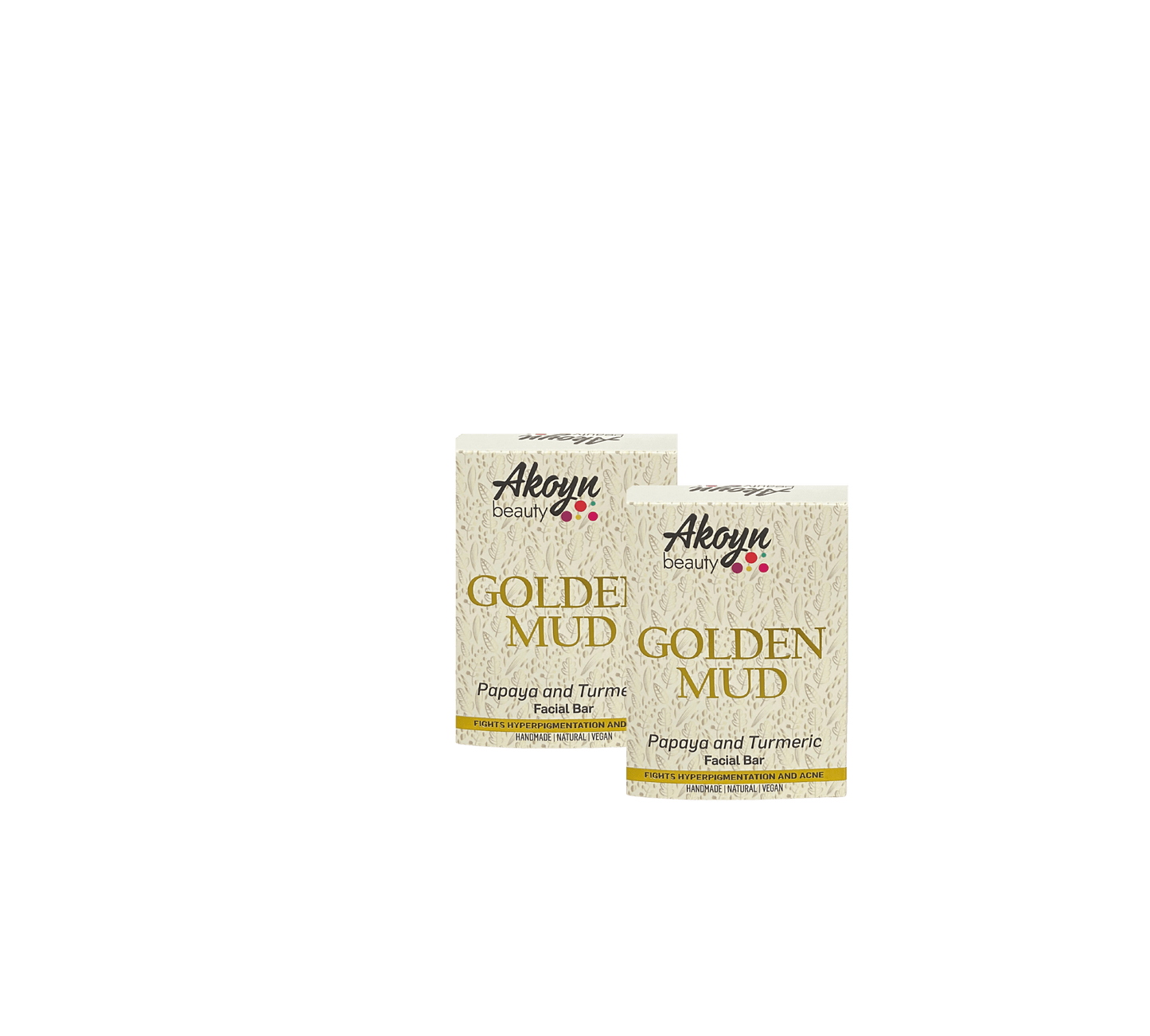 2 Bars Golden Mud Turmeric & Papaya Facial Soap Bundle